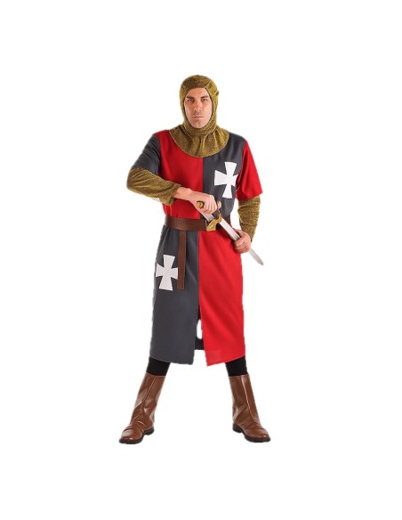 Fantasia Medieval Cinza Tamanho L - de alta qualidade, ideal para carnaval, festas temáticas e eventos especiais.
